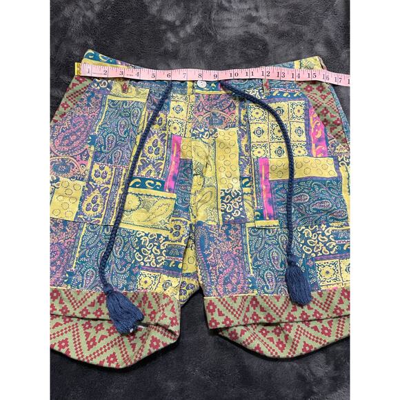 Sundance Kalini Shorts Women’s Boho Green Linen cotton Blend Medium - Picture 7 of 10